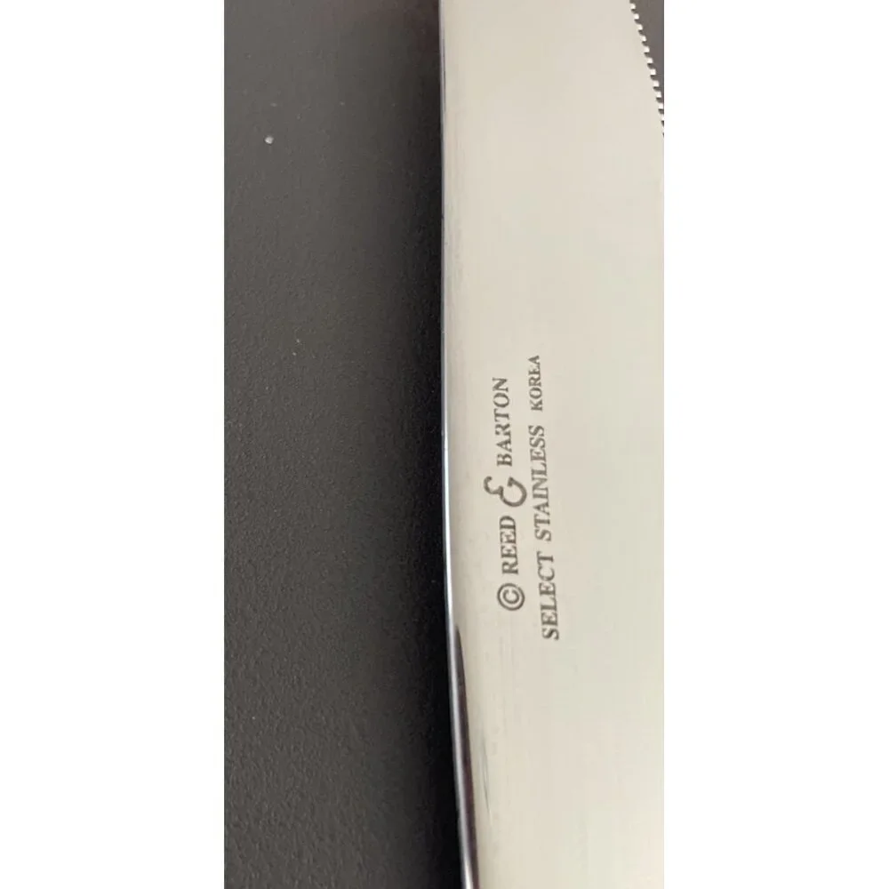 Reed & Barton Sanderling Set Of 6 Knives Korea‎ Gold Electroplate Stainless